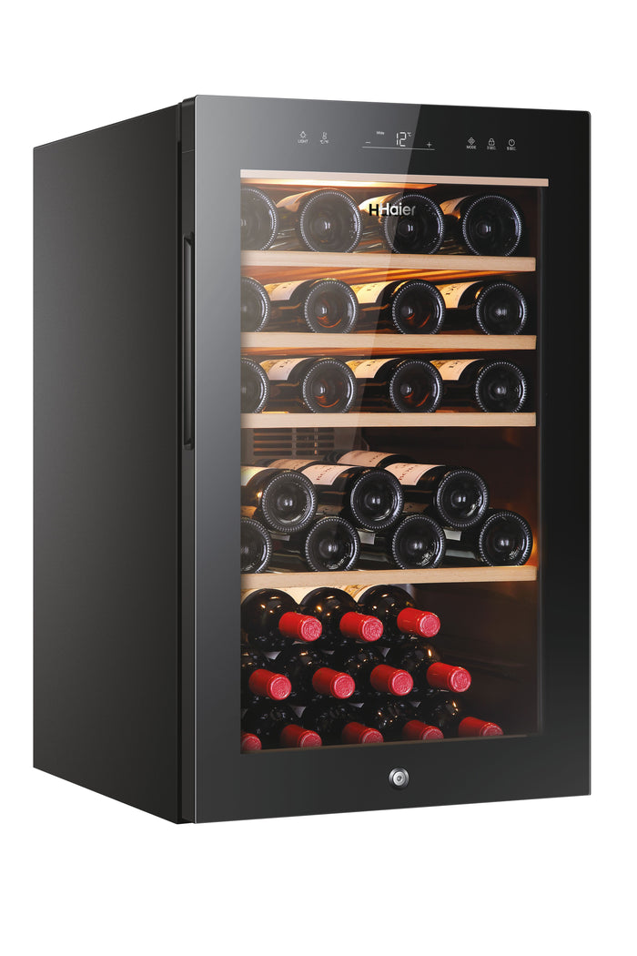 Cantinetta vino Haier Wine Bank 50 Serie 5 HWS49GA con compressore Libera installazione Nero 49 bottiglie