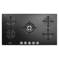 Piano Cottura A Gas De Longhi LIFE Nsl 590 Nc 5 Fuochi (L90xP51) Vetroceramica Nero