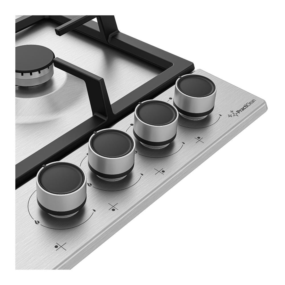 Piano Cottura A Gas Beko PractiClean Hiaw64225Sxe 4 Fuochi (L58xP51) Inox
