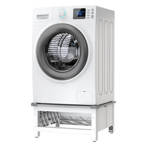 Kit di Sovrapposizione Per Lavatrice e Asciugatrice BASE SPACE Meliconi Base Rialzata in tecnopolimero (A31xL62xP55,5cm) Bianco e Grigio