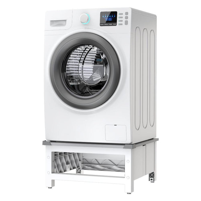 Kit di Sovrapposizione Per Lavatrice e Asciugatrice BASE SPACE Meliconi Base Rialzata in tecnopolimero (A31xL62xP55,5cm) Bianco e Grigio