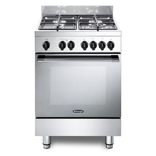 Cucina a Gas De Longhi GEMMA 66 ML Linea Gemma Forno Elettrico 74 Litri 10 Funzioni Classe A (A85,7–90,8×L60×P60) Inox