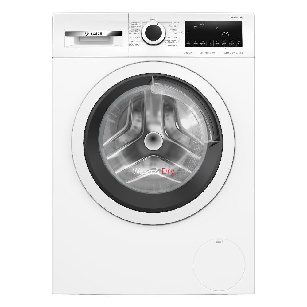 Lavasciuga Bosch SERIE 4 WNA144V0IT 9 Kg Lavaggio 5 Kg Asciugatura Classe E 1400 Giri (A84,8xL59,8xP59) EcoSilence Drive Bianco