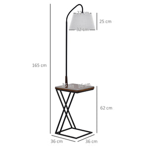 Easycomfort Lampada da Terra Moderna con Caricatore Wireless e Testa Flessibile per Soggiorno, Camera da Letto e Ufficio, 36x36x165 cm