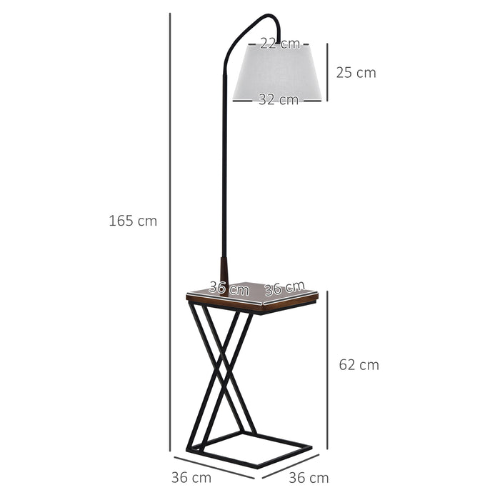 Easycomfort Lampada da Terra Moderna con Caricatore Wireless e Testa Flessibile per Soggiorno, Camera da Letto e Ufficio, 36x36x165 cm