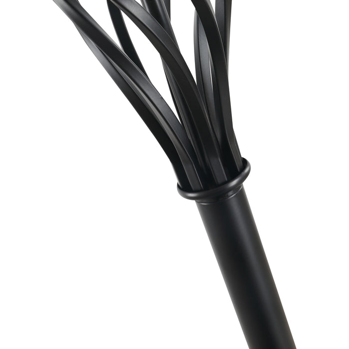 Easycomfort Set 3 Pezzi: 1 Lampada da Terra e 2 Lampade da Tavolo in Metallo, Design Vintage, Lampadine E27, Nero e Bianco