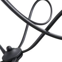 Easycomfort Lampadario a Soffitto Stile Rustico, Acciaio Intrecciato Nero con 5 Candelieri Regolabili e Pieghevoli ?58 x 45cm