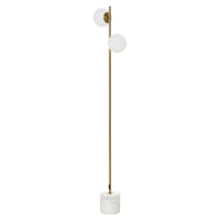 EASYCOMFORT  Lampada da Terra con 2 Paralumi a Sfera Lampada a Piantana Moderna Altezza 165cm - Oro