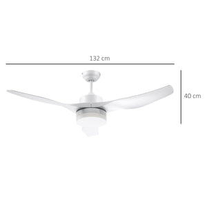 Easycomfort Ventilatore da Soffitto con Luce LED a 3 Modalità con Telecomando, 6 Velocità, ?132x40cm