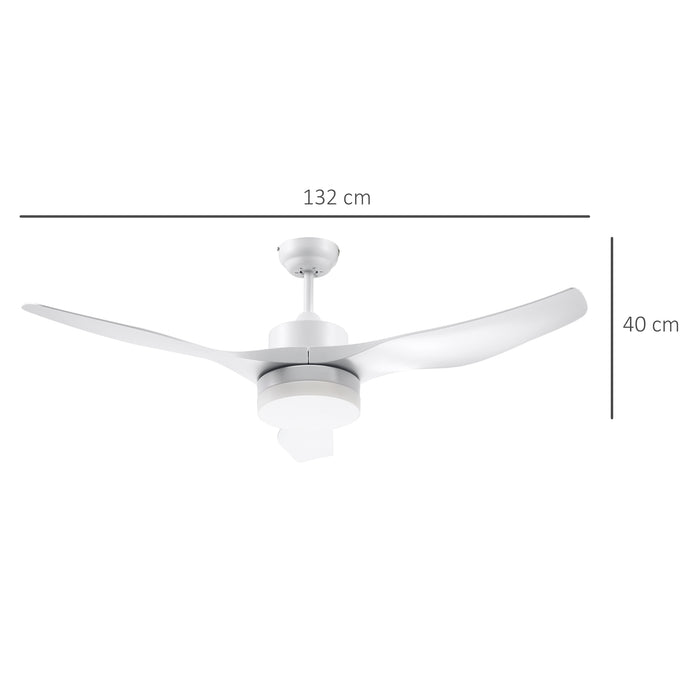 Easycomfort Ventilatore da Soffitto con Luce LED a 3 Modalità con Telecomando, 6 Velocità, ?132x40cm