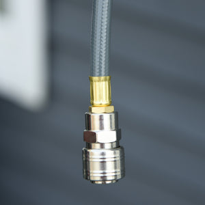 Easycomfort Avvolgitubo Automatico 20m + 194cm con Attacco Φ1/4'', Montaggio a Parete e Ruotabile di 180°, Grigio