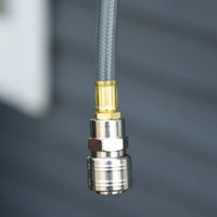 Easycomfort DURHAND Avvolgitubo Automatico 10m + 90cm con Attacco ?1/4'', Montaggio a Parete e Ruotabile di 180°, Grigio