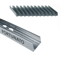 Montante c standard 2 m profilo preforato sp 0,6 mm fissaggio cartongesso 12 pz *** misure 27 x 48 x 27 mm, confezione 1