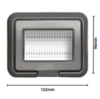 Bticino luna placca ip55 autoportante 3 posti antracite 24603l