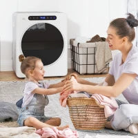 Asciugatrice a Scarico 4 KG 1000W Funzione Antirughe Funzione Sterilizzare Timer Display LED Touch Bianco