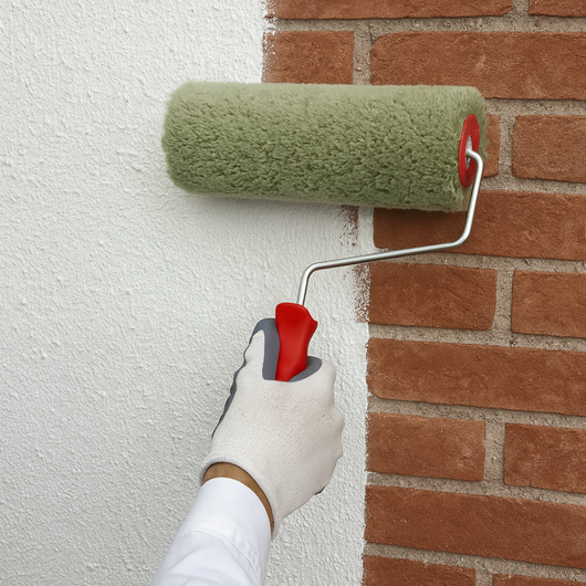 Rullo nylon poliammide verde con manico quarzi pitture minerali superfici ruvide *** misura 20 cm, confezione 1