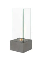 E-STYLO Biocamino da terra moderno, perfetto per aggiungere calore e atmosfera accogliente a qualsiasi ambiente, 25cm X 25cm H. 65cm