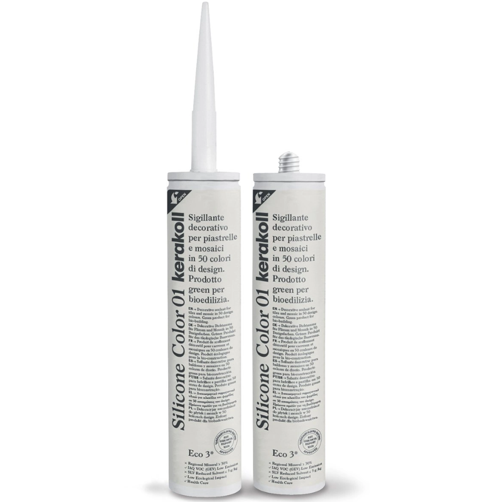 Silicone sigillante decorativo piastrelle mosaici giunture fughe colorato 310 ml *** colore- n 01, confezione 1