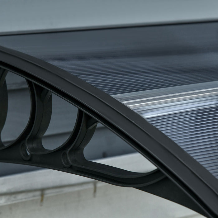 Easycomfort Tettoia in Policarbonato Anti-UV da Esterno per Porte e Finestre, 100x80cm