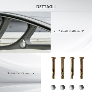 Easycomfort Tettoia in Policarbonato Anti-UV da Esterno per Porte e Finestre da 100x80 cm