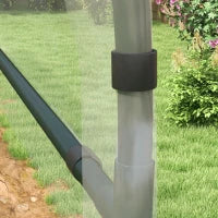 Serra da Giardino, Serra per Pomodori con 5 Archi in Acciaio, Copertura in PE, 6 x 1.23 x 1.71 m, Trasparente