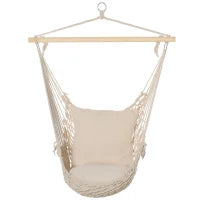 Amaca da Giardino in Corda Shabby Chic per Interni ed Esterni Bianca