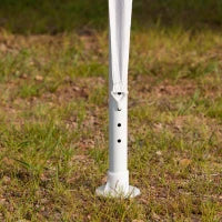 Gazebo da Giardino per Feste con 6 Pareti Rimovibili a Zanzariera, 582x295x255cm, Bianco