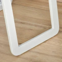 Specchio a Terra e a Parete Rettangolare, 37L x 43l x 156H cm, Legno, Bianco