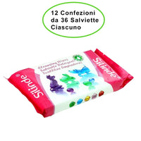 Silinde salviettine per cani e gatti detergenti igienizzanti al talco 12 confezioni da 36 salviette