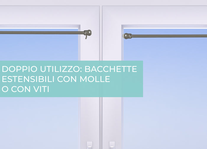 Bacchette Tende A Pressione Bastone Tenda Estensibile Astina Con Molla - 40-60 - Bianco