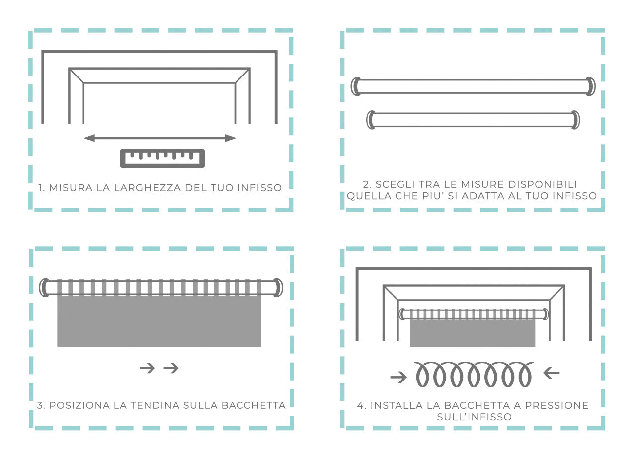 Bacchette Tende A Pressione Bastone Tenda Estensibile Astina Con Molla - 40-60 - Oro