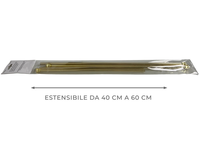 Bacchette Tende A Pressione Bastone Tenda Estensibile Astina Con Molla - 40-60 - Oro