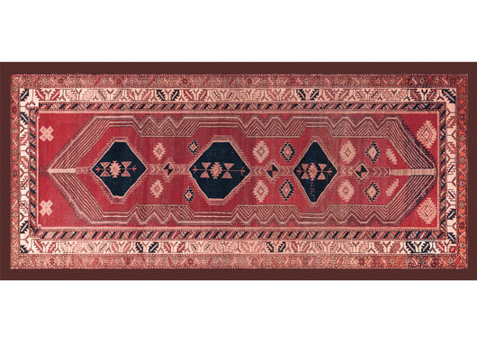 Tappeto Antiscivolo Stampa Digitale Linea Emozioni D'Oriente Bakhtiari Salmone - 99x224 - Salmone