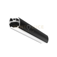 BAKU G - PROFILO IN ALLUMINIO CON DIFFUSORE AD INCASTRO BIANCO PARETE/SOFFITTO/SOSPENSIONE MT2 COLORE NERO