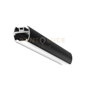 BAKU G - PROFILO IN ALLUMINIO CON DIFFUSORE AD INCASTRO BIANCO PARETE/SOFFITTO/SOSPENSIONE MT2 COLORE NERO