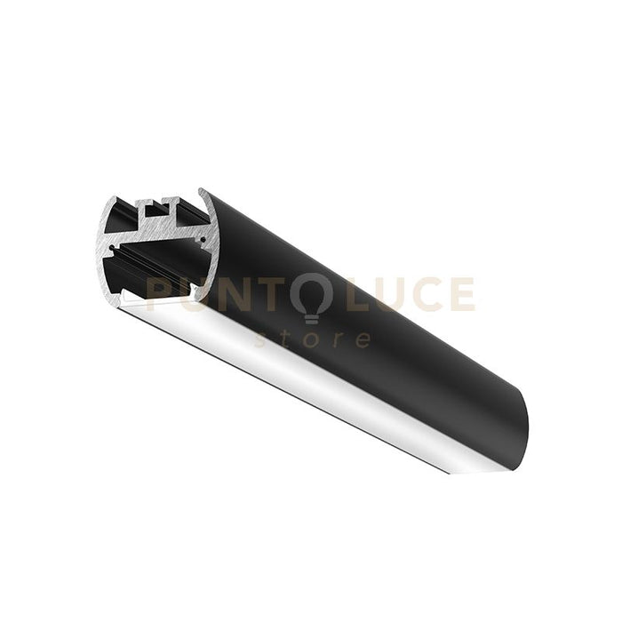 BAKU G - PROFILO IN ALLUMINIO CON DIFFUSORE AD INCASTRO BIANCO PARETE/SOFFITTO/SOSPENSIONE MT2 COLORE NERO