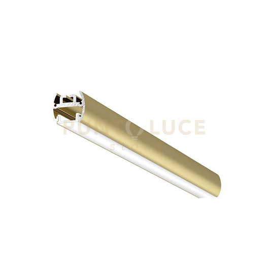 BAKU P - PROFILO IN ALLUMINIO CON DIFFUSORE AD INCASTRO BIANCO PARETE/SOFFITTO/SOSPENSIONE MT2 COLORE ORO PIU STAFFE