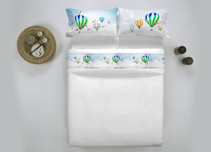 Completo Lenzuola Balzato Stampa Digitale Modello Fresh Dis. 28 Aria - Matrimoniale - Aria