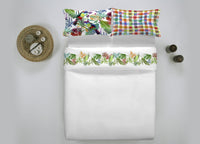 Completo Lenzuola Balzato Stampa Digitale Modello Fresh Dis. 27 Loreto - Singolo - Loreto