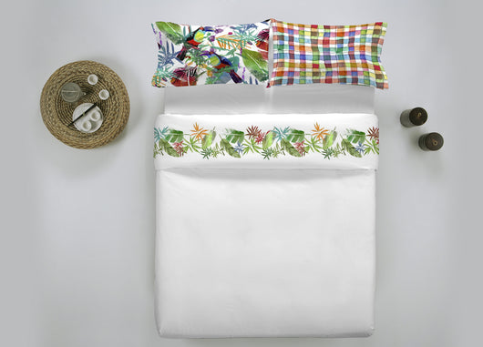 Completo Lenzuola Balzato Stampa Digitale Modello Fresh Dis. 27 Loreto - Singolo - Loreto