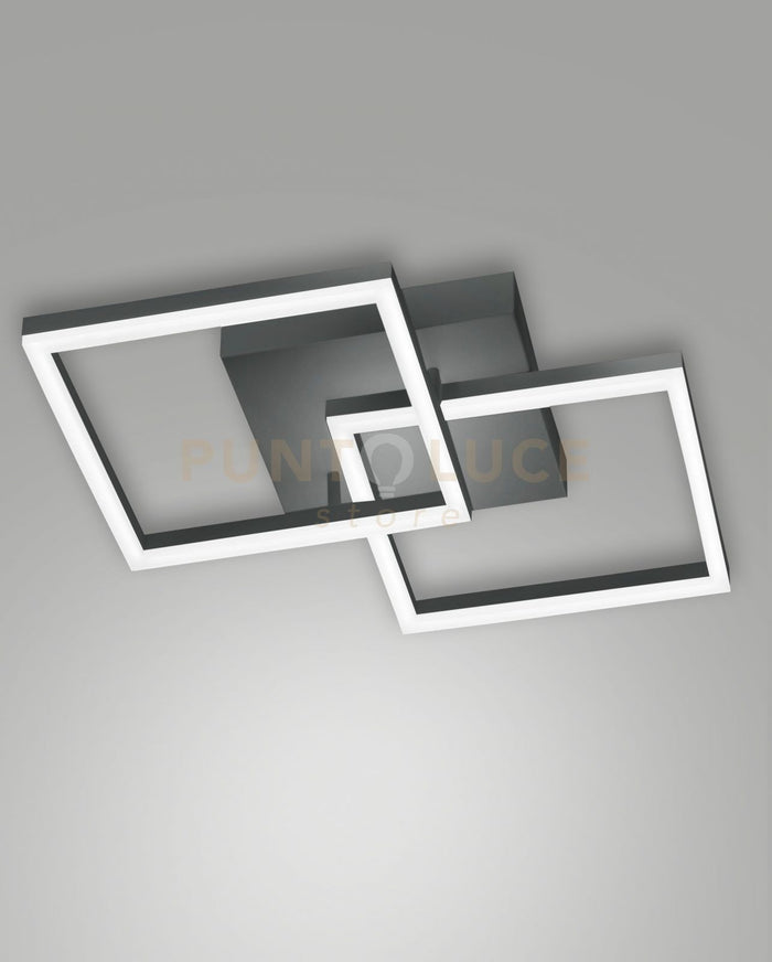 BARD APPLIQUE ANTRACITE NW 2 LUCI A LED 4000K - 39W - 4050 lm DIMMERABILE C/ACC