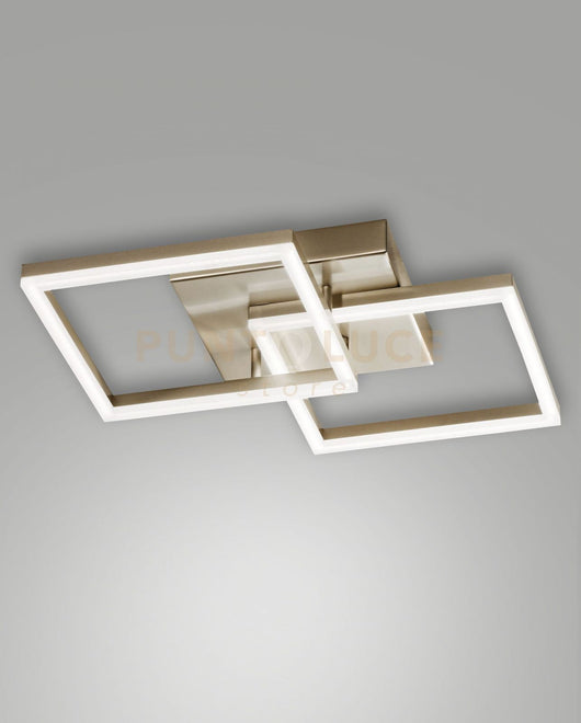 BARD APPLIQUE ORO OPACO 2 LUCI A LED 3000K - 39W - 3880 lm DIMMERABILE C/ACCESS.