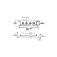 BARRA DI CONNESSIONE 600A 8 TERM.
