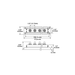 BARRA DI CONNESSIONE 600A 8 TERM.