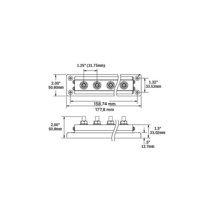 BARRA DI CONNESSIONE 600A 8 TERM.