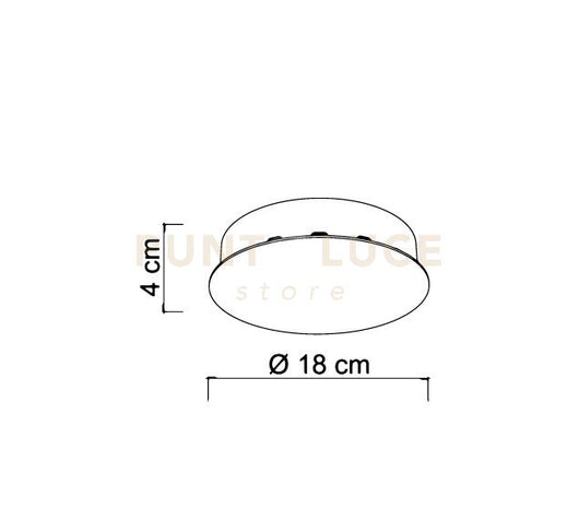 BASE-3-12R OS Base a raggio 3-12 luci  ottone spazzolato d.20cm