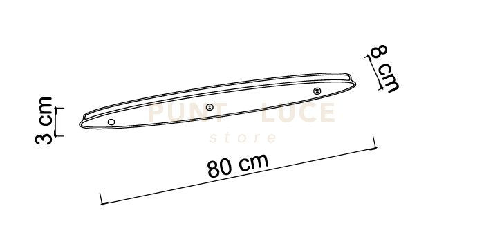 BASE-3E N BASE ELITTICA per sospensioni nero opaco 3 luci