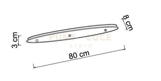 BASE-3E N LED BASE ELITTICA per sospensioni con LED INTEGRATO nero opaco 3 luci