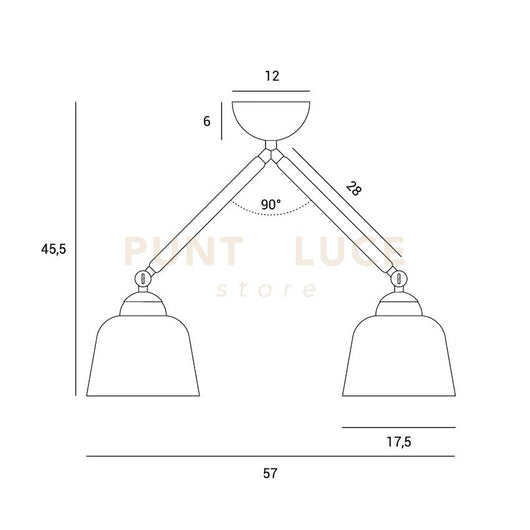BASE-3E OS LED BASE ELITTICA per sospensioni con LED INTEGRATO OTTONE SPAZZOLATO 3 luci