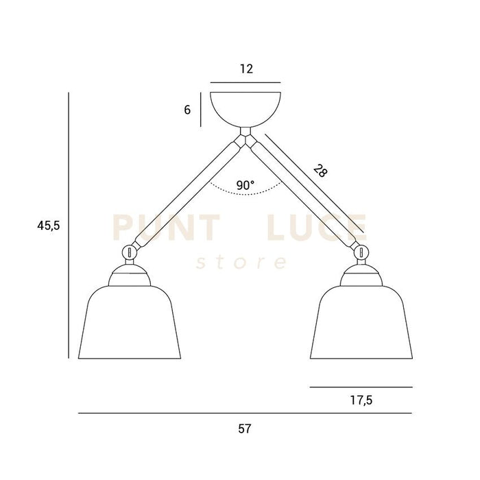 BASE-3E OS LED BASE ELITTICA per sospensioni con LED INTEGRATO OTTONE SPAZZOLATO 3 luci